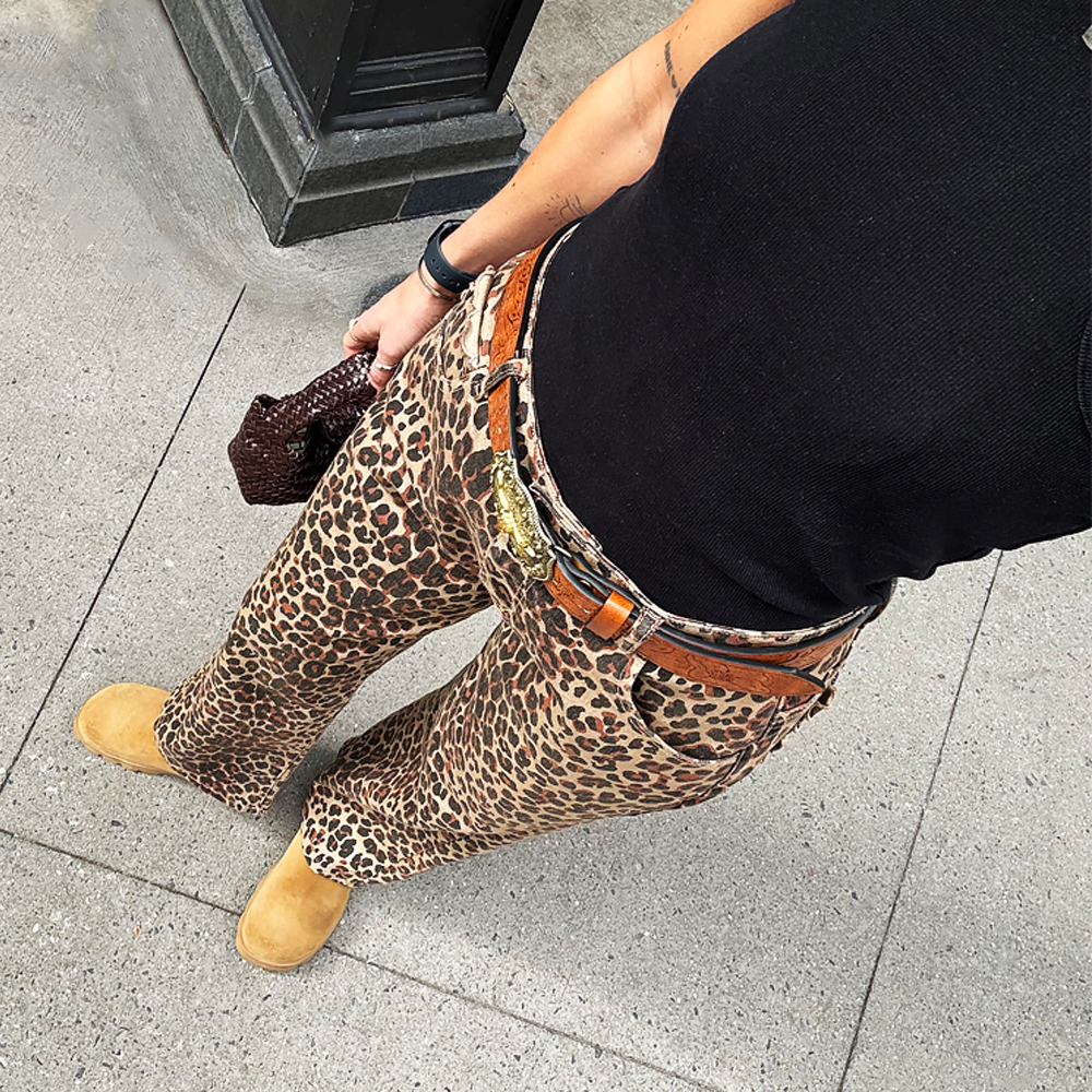 Never Fully Dressed Leopard Lucia Scallop Jean